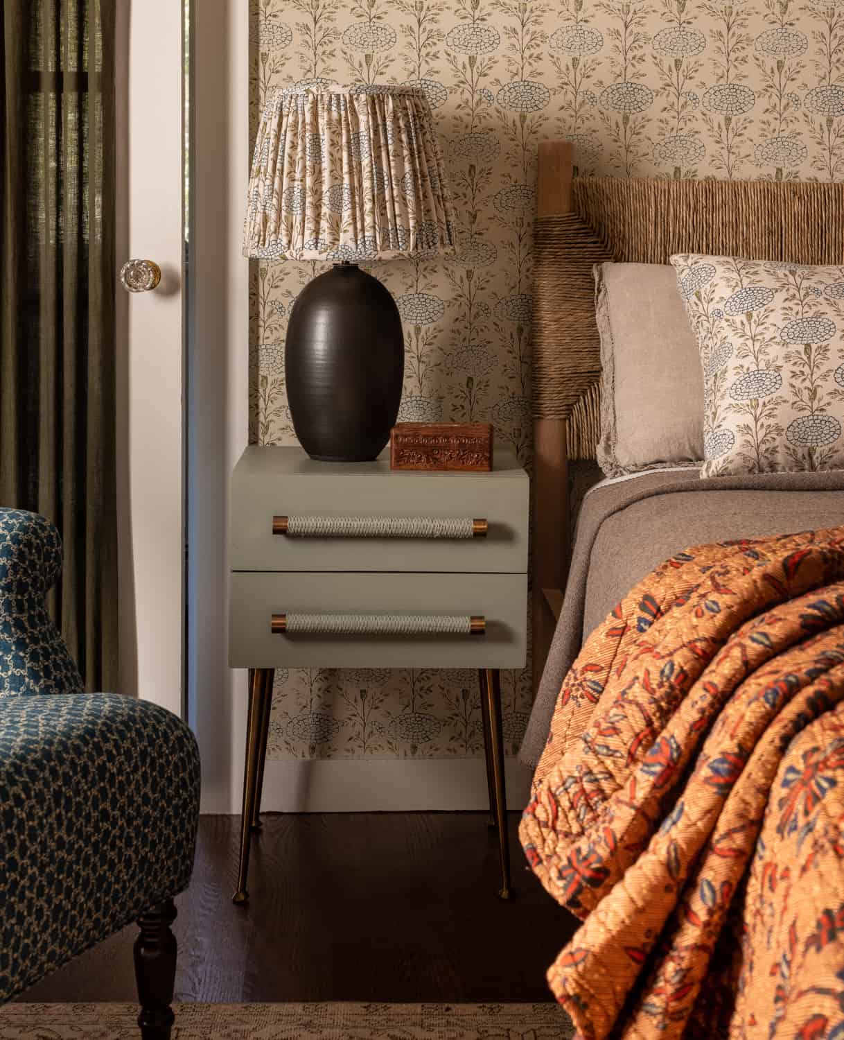 Heidi-Caillier-Design-Hudson-Valley-house-bedroom-wallpaper-eaves-cozy